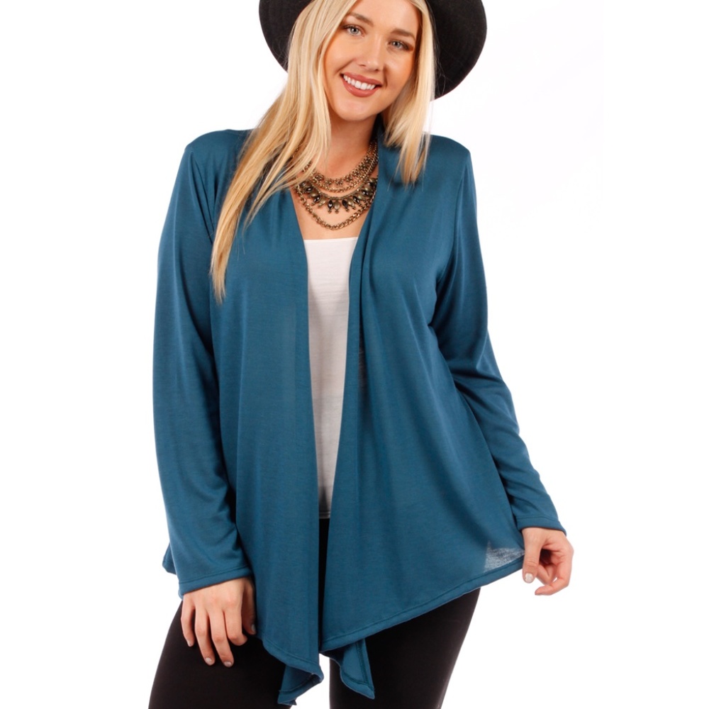 3x$30 Yummy Plus Size 6X Blue Cardigan Sweater